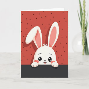 Carte d'animal mignon en cache-cache