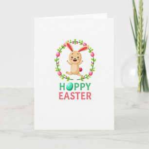 Carte d'animal printanier sautillant