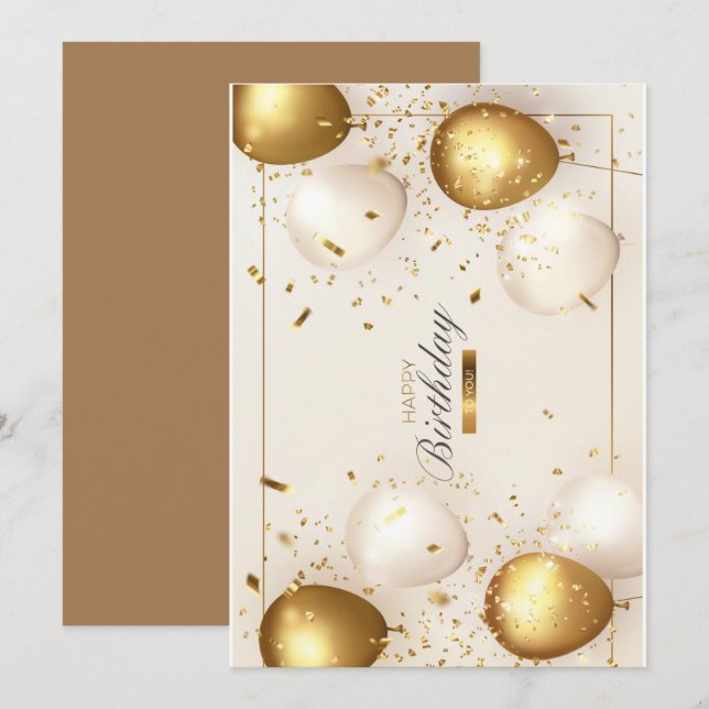 Carte d'anniversaire (Devant / Derrière)