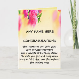 CARTE D'ANNIVERSAIRE