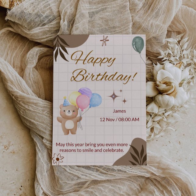 Carte d'anniversaire (Happy Birthday Card)