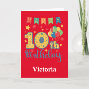 Carte d'anniversaire 10 ans Joyeux