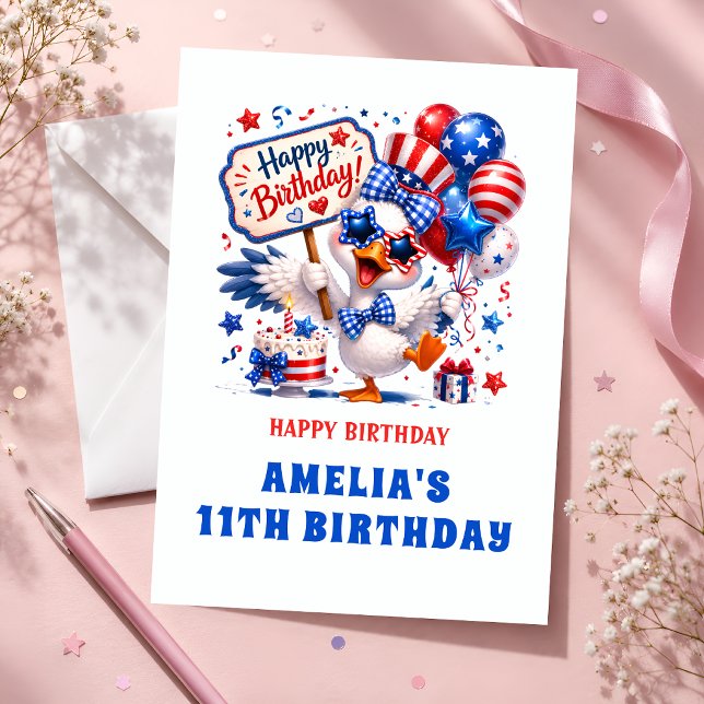 Carte d'anniversaire 11 ans de tous les canards am (Créateur téléchargé)