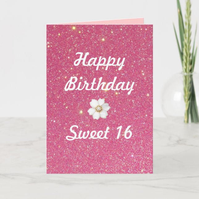 Carte d'anniversaire 16 ans douce (Devant)
