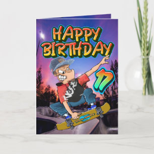 Carte d'anniversaire 17 