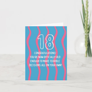 Carte d'anniversaire 18 ans