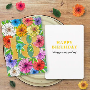 Carte d'anniversaire 18 ans personnalisée Florale