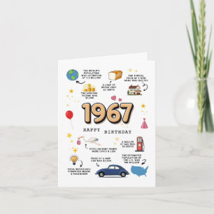Carte d'anniversaire 1967 pour papa ou maman