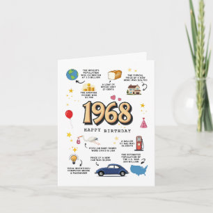 Carte d'anniversaire 1968 pour papa ou maman