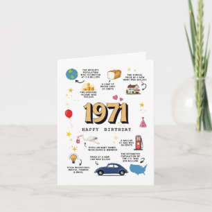 Carte d'anniversaire 1971 pour papa ou maman