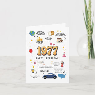 Carte d'anniversaire 1977 pour mari et femme