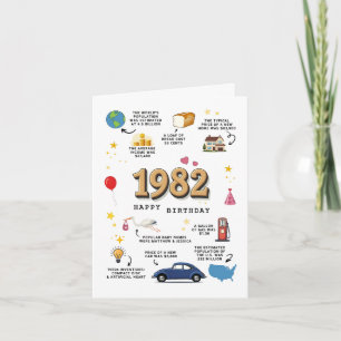 Carte d'anniversaire 1982 pour mari et femme