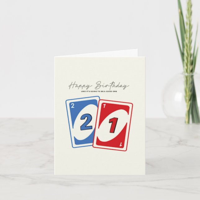 Carte d'anniversaire 21 ans  (Devant)