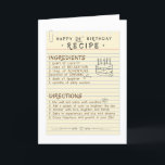 Carte d'anniversaire 24 ans pour fils<br><div class="desc">Célébrez un 24e anniversaire avec cette recette unique, parfaite pour tous ceux qui aiment cuisiner ! Commencez avec un litre d'amour, mélangez avec des tasses de détente et ajoutez des cuillères à soupe d'aventure. Mélangez une cuillère à café de rêves, une pincée de rires et une pincée d'amis et de...</div>