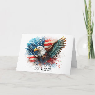 Carte d'anniversaire 250e USA de l'Aigle