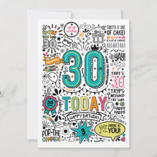 Carte d'anniversaire 30 ans Carte d'anniversaire
