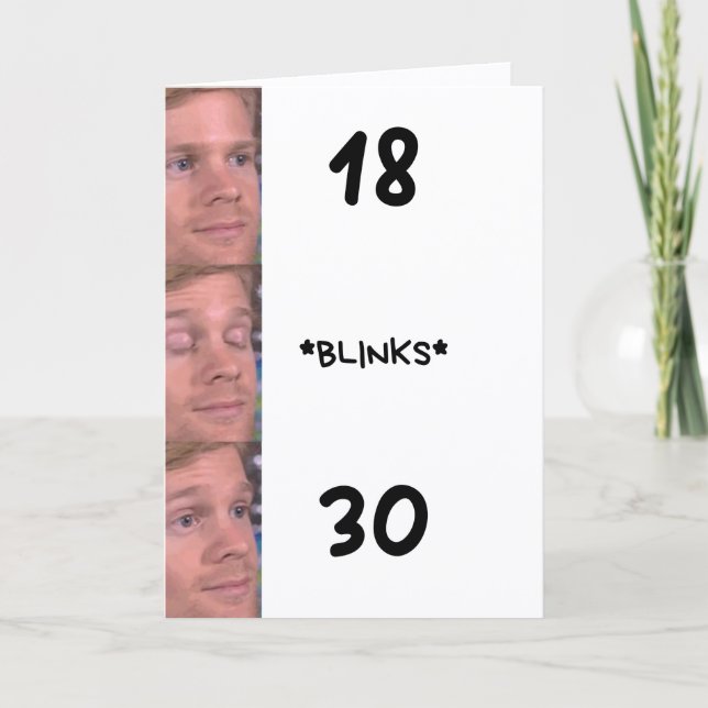 Carte d'anniversaire 30 ans drôle Mème (Devant)