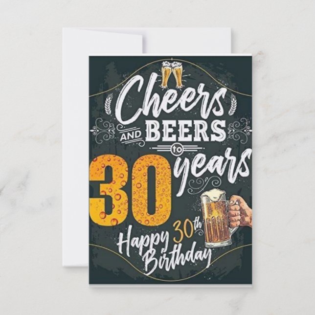 carte d'anniversaire 30 ans petit ami (Devant)