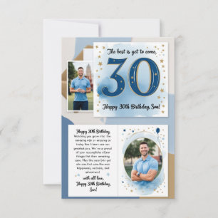 carte d'anniversaire 30 ans pour fils