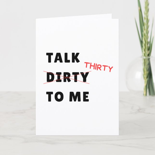 Carte d'anniversaire 30 ans Talk Thirty (Devant)