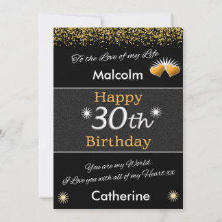 Carte d'anniversaire 30th Mans vintage