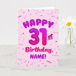 Carte d'anniversaire 31 ans avec nom personnalisé