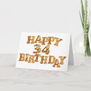 Carte d'anniversaire 34e pour un amoureux des cook