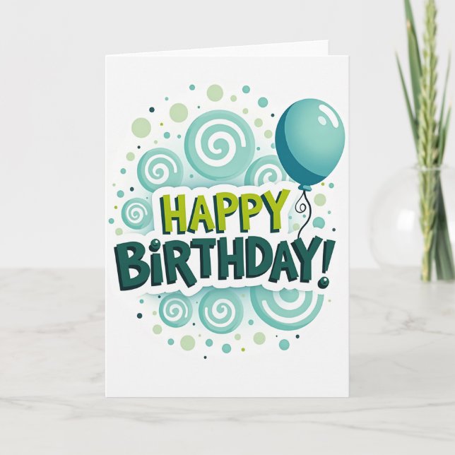 Carte d'anniversaire 3D Joyeuse (Devant)