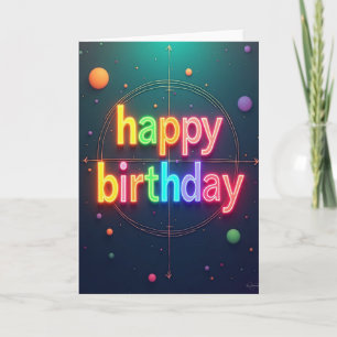 Carte d'anniversaire 3D lumineuse
