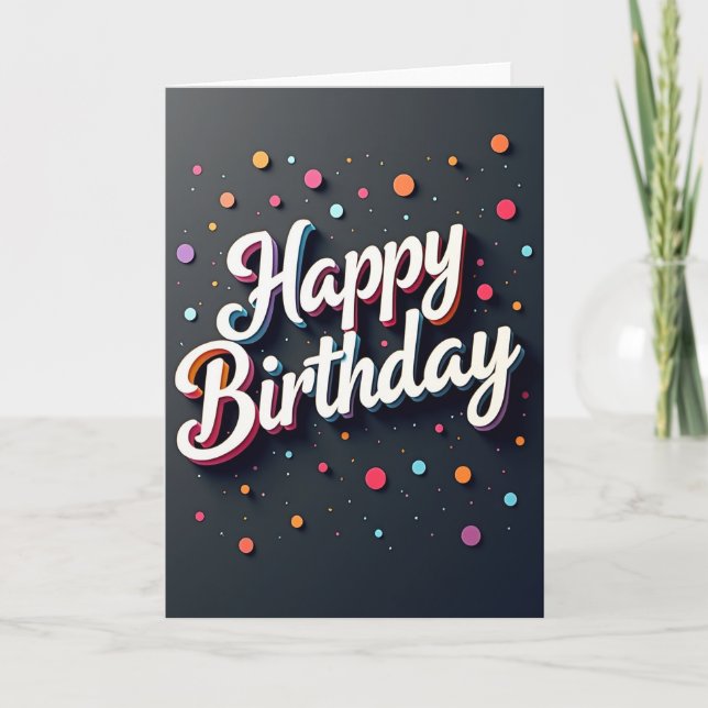 Carte d'anniversaire 3D multicouche (Devant)