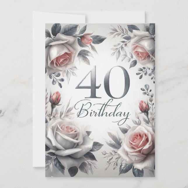 Carte d'anniversaire 40 ans (Devant)