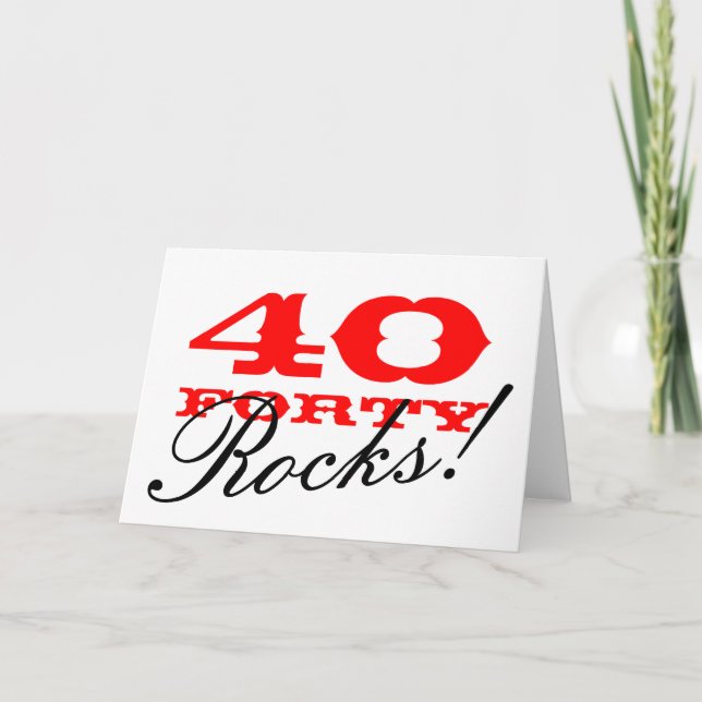 Carte d'anniversaire 40 ans | 40 déchire ! (Devant)