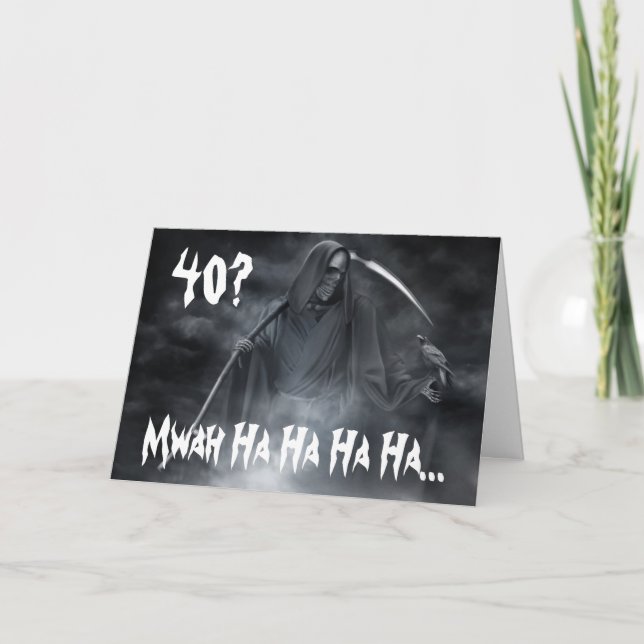 Carte d'anniversaire 40e. (Devant)