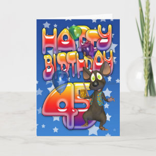 Carte d'anniversaire 45e, Joyeux anniversaire