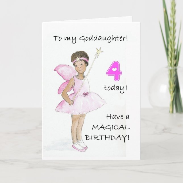 Carte d'anniversaire 4 pour une Godgirl (Devant)