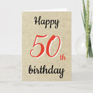 Carte d'anniversaire 50 ans écriture joyeux annive