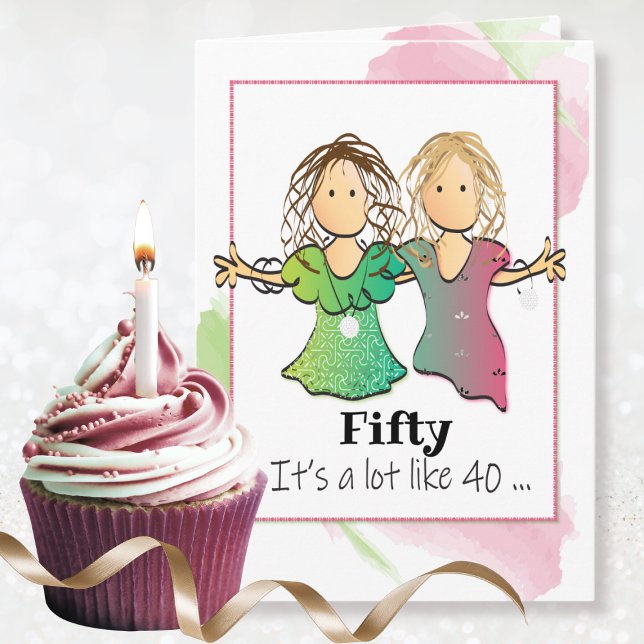 Carte d'anniversaire 50 ans pour elle - Snarky et  (Créateur téléchargé)