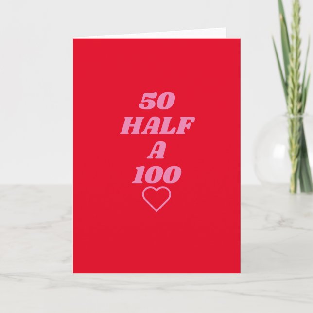 Carte d'anniversaire 50 semi-centième (Devant)