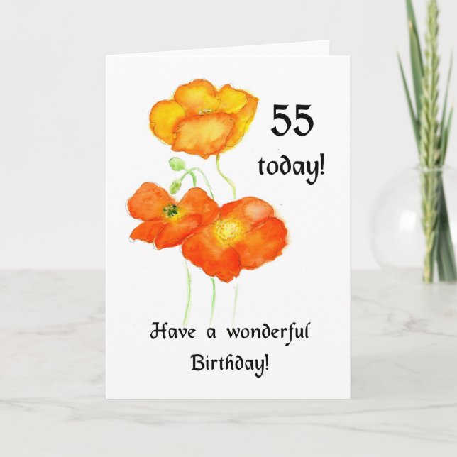 Carte d'anniversaire 55th Icelandic Poppies (Devant)