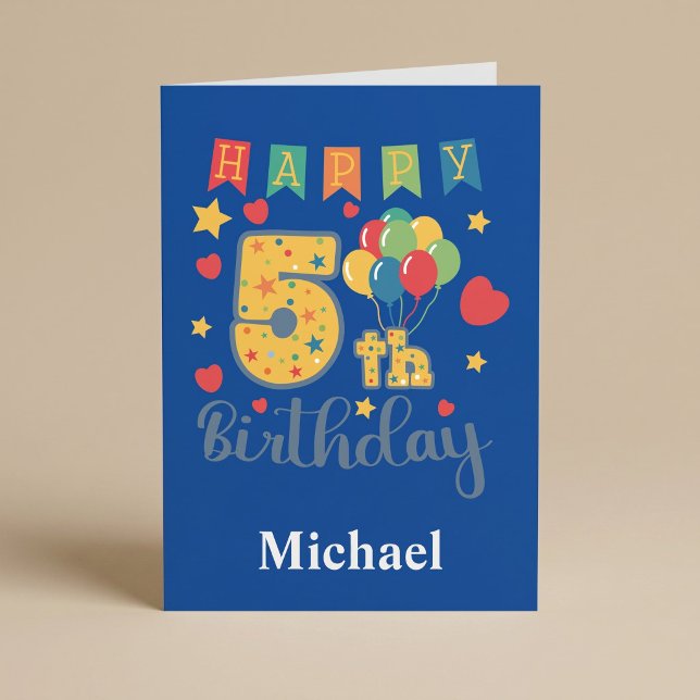 Carte d'anniversaire 5 ans joyeux (Créateur téléchargé)
