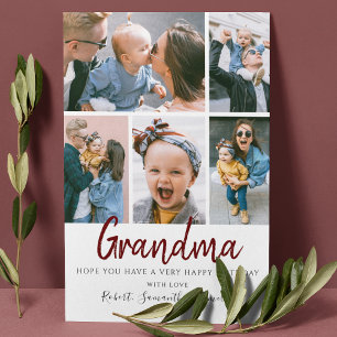 Carte d'anniversaire 5 photo élégante