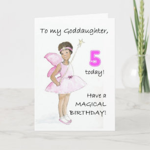 Carte d'anniversaire 5e pour une Godgirl