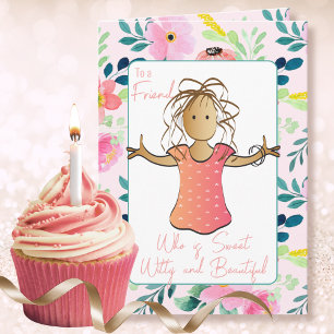 Carte d'anniversaire 60 ans femme cartoon snarky s