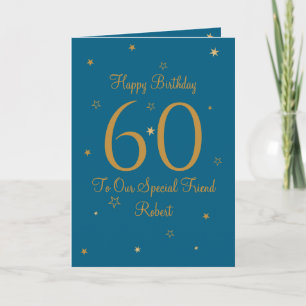 Carte d'anniversaire 60 ans Gold Star