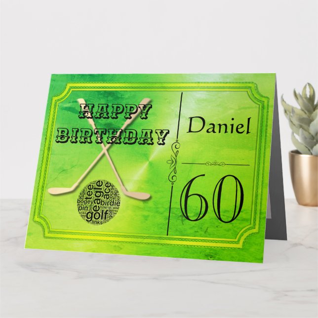 Carte d'anniversaire 60 ans personnalisée sur le t (Petite plante)