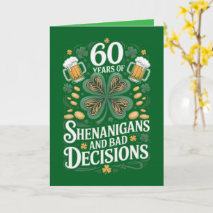 Carte d'anniversaire 60 ans pour la Saint-Patrick