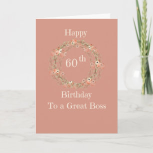 Carte d'anniversaire 60 ans pour le patron, Couron