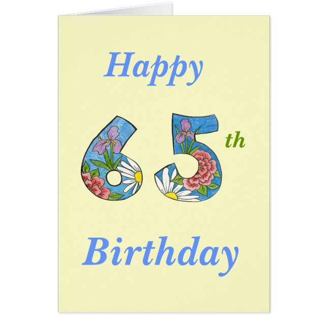 Carte d'anniversaire 65e (Devant)
