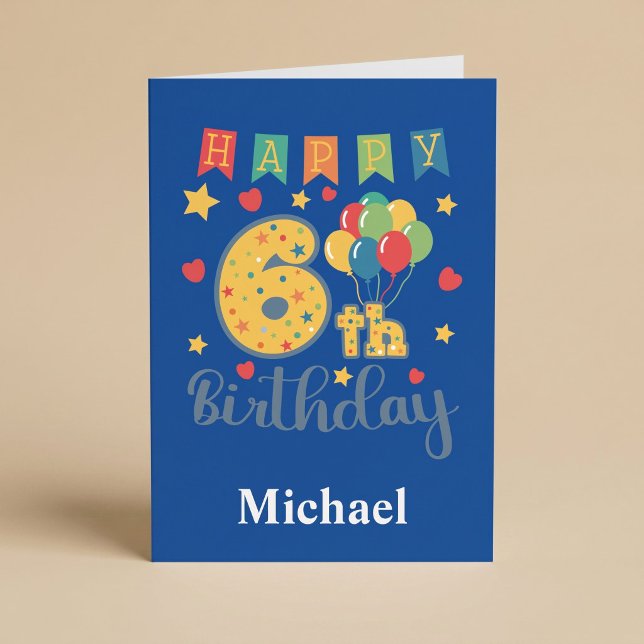 Carte d'anniversaire 6 ans joyeux (Créateur téléchargé)