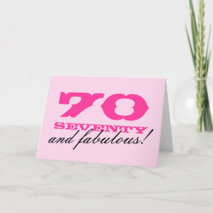 Carte d'anniversaire 70 ans pour femmes 70 ans e